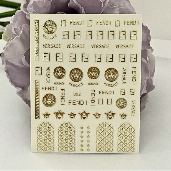 Luxury Designer Logo Fingernail Art Stickers - Picture 1 of 2